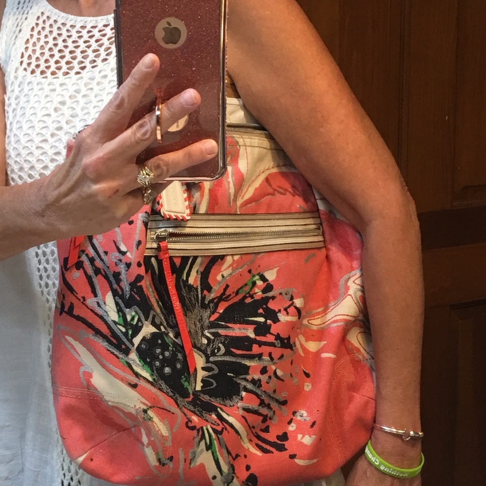 Coach poppy embellished bag RARE